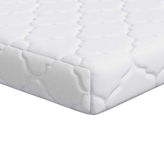 vidaXL Στρώμα Λευκό 70 x 140 cm Ζακάρ ύφασμα