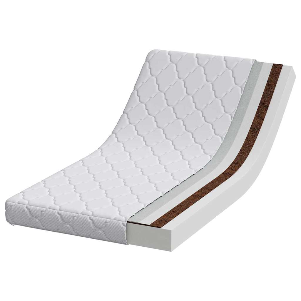 vidaXL Στρώμα Λευκό 70 x 140 cm Ζακάρ ύφασμα