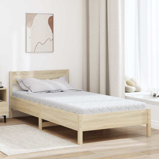 vidaXL Στρώμα Λευκό 90 x 190 cm Ζακάρ ύφασμα