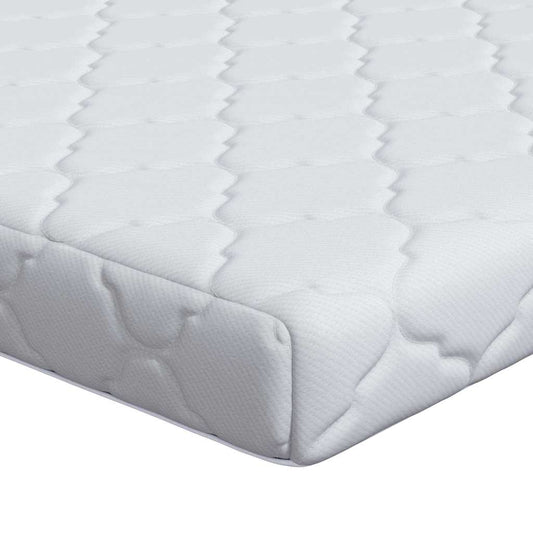 vidaXL Στρώμα Λευκό 90 x 190 cm Ζακάρ ύφασμα