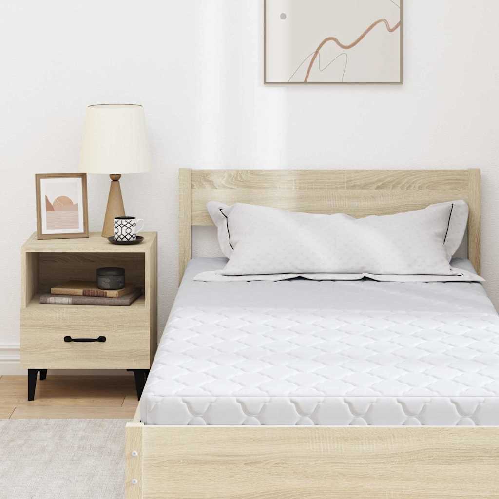 vidaXL Στρώμα με Στρώση Καρύδας Λευκό 200 x 120 εκατοστά PU Αφρός