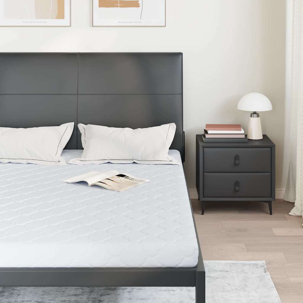 vidaXL Στρώμα με Στρώση Καρύδας Λευκό 200 x 160 εκατοστά PU Αφρός