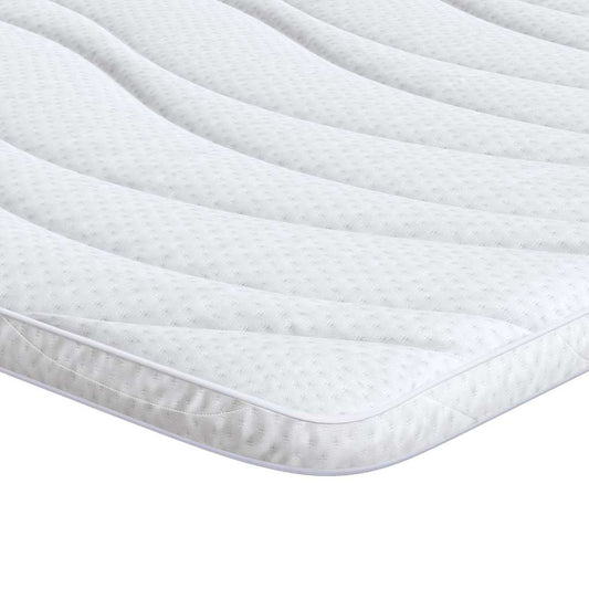 vidaXL Στρώμα επικάλυψης Λευκό 80 x 200 cm Υφασμα Πλεκτό