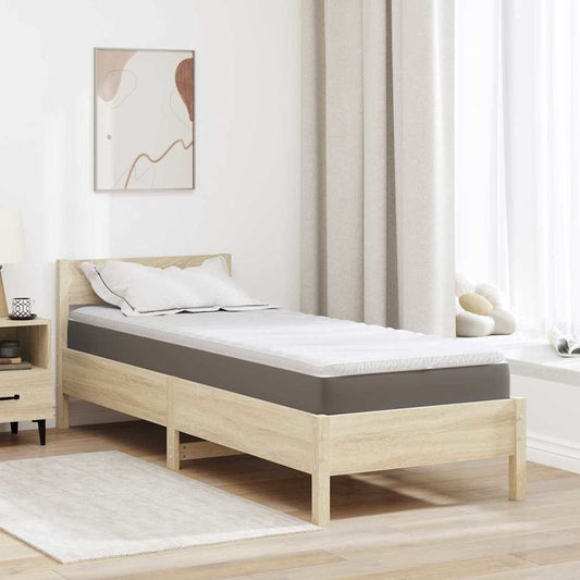 vidaXL Στρώμα επικάλυψης Λευκό 80 x 200 cm Υφασμα Πλεκτό