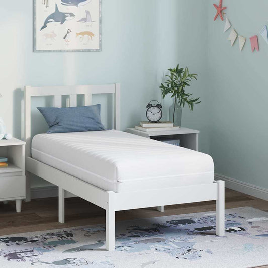 vidaXL Στρώμα Λευκός 60 x 120 cm Τσέπες ελατηρίων