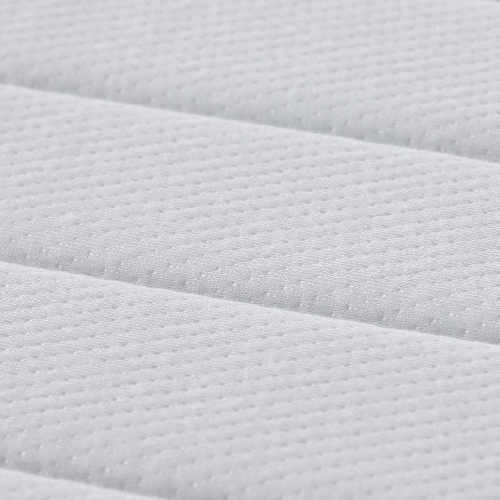 vidaXL Στρώμα με Στρώση Καρύδας Λευκό 90 x 190 cm Τσέπες ελατηρίων