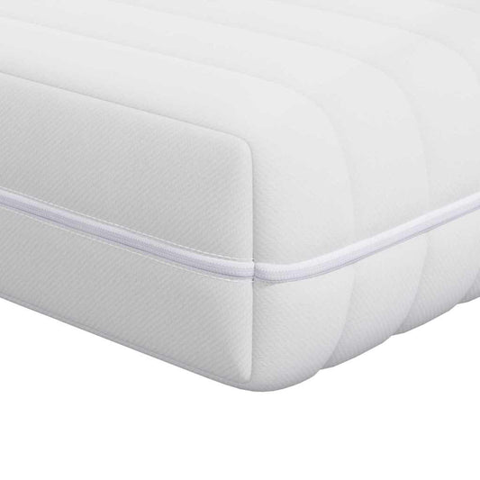 vidaXL Στρώμα με Στρώση Καρύδας Λευκό 90 x 200 cm Τσέπες ελατηρίων