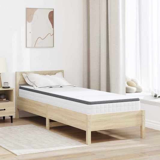 vidaXL Στρώμα Μέτρια μαλακό 80 x 200 cm Λευκό και Γκρι