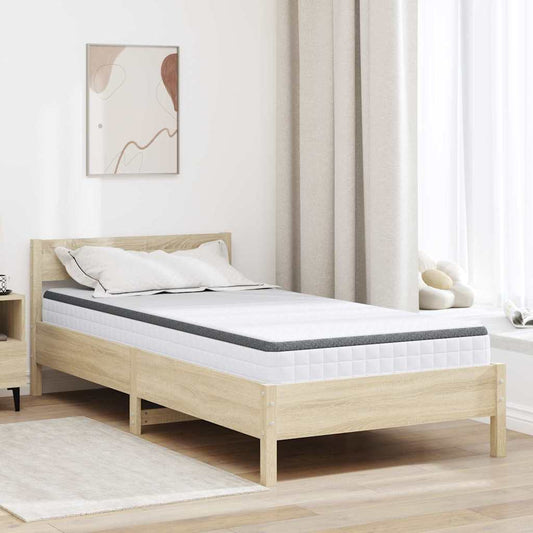vidaXL Στρώμα Μέτρια μαλακό 90 x 190 cm Λευκό και Γκρι