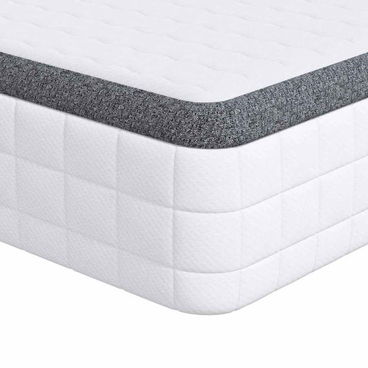 vidaXL Στρώμα Μέτρια μαλακό 90 x 190 cm Λευκό και Γκρι