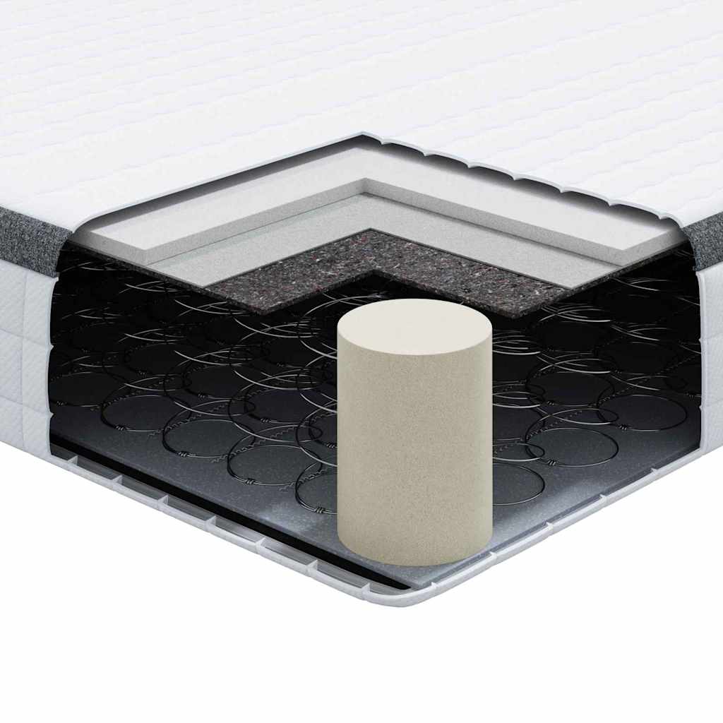 vidaXL Στρώματα 2 pcs Λευκό, Γκρι 70 x 190 cm Πλεκτό ύφασμα