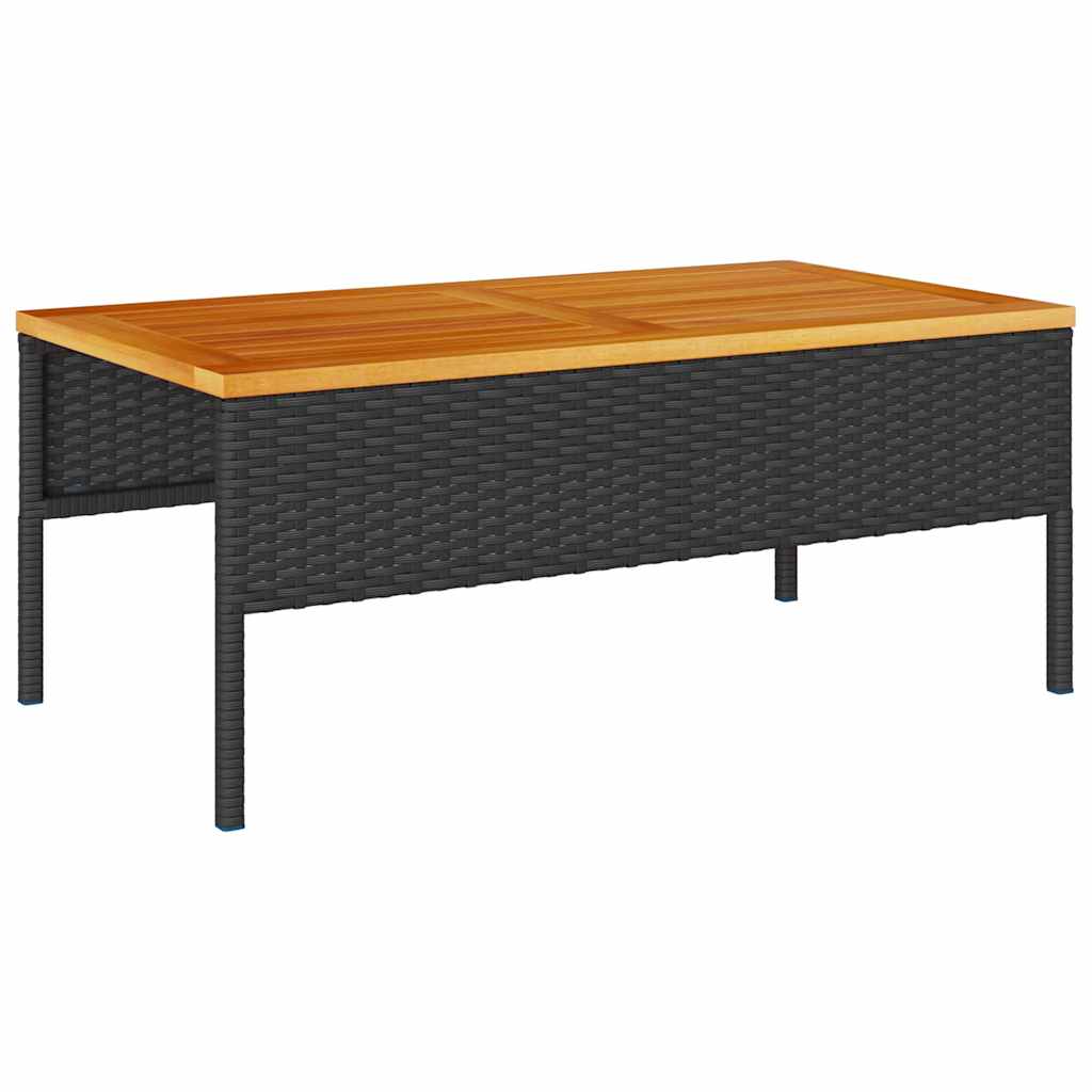 vidaXL Σετ Καναπέ Κήπου 6 pcs Μαύρο και κρεμ συνθετικό ρατάν