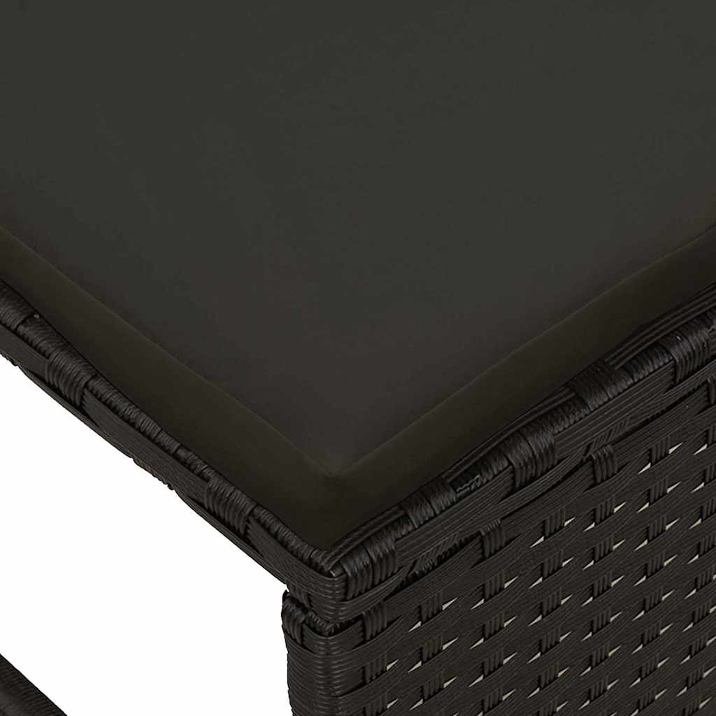vidaXL Σετ Καναπέ Κήπου 6 pcs Μαύρο συνθετικό ρατάν