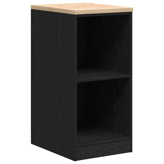 vidaXL ντουλάπι αποθήκευσης γκαράζ μαύρο 40x51x85 εκ μασίφ ξύλο πεύκο