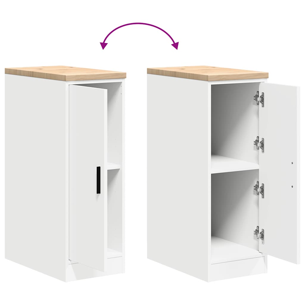 vidaXL ντουλάπι αποθήκευσης γκαράζ Λευκό 30x51x85 εκ μασίφ ξύλο πεύκο