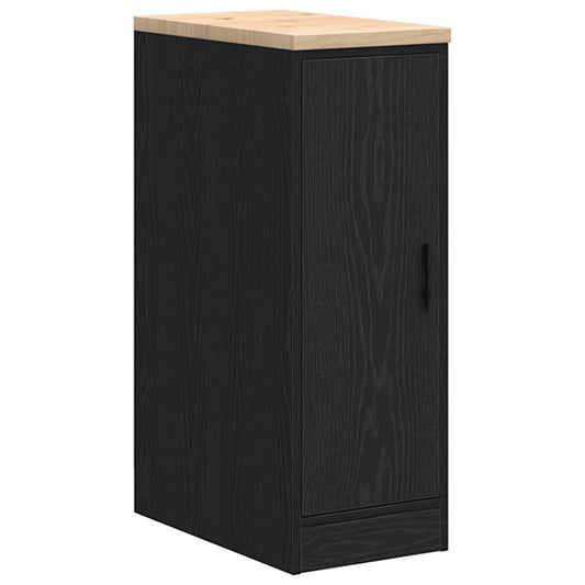 vidaXL ντουλάπι αποθήκευσης γκαράζ μαύρο 30x51x85 εκ μασίφ ξύλο πεύκο