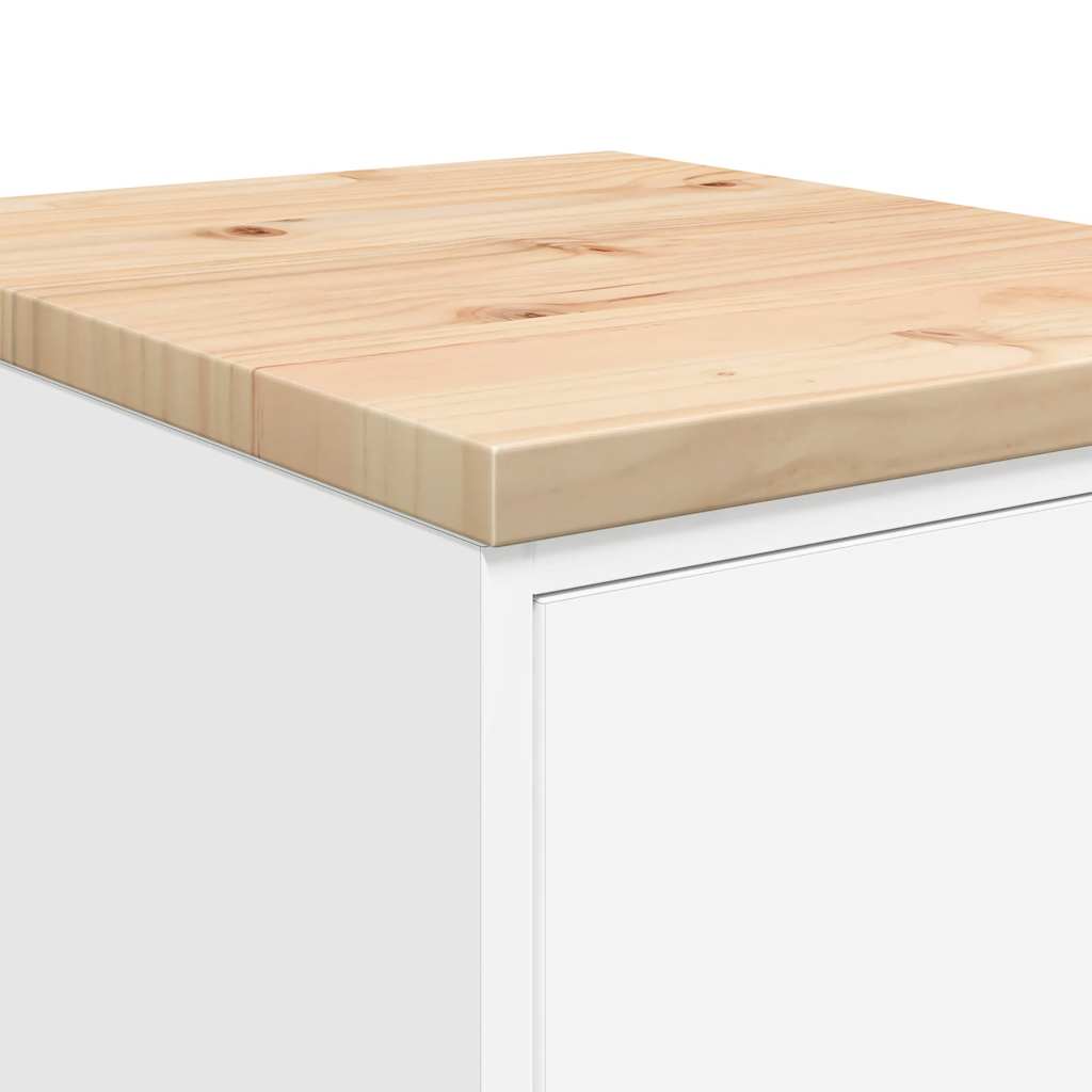 vidaXL ντουλάπι αποθήκευσης γκαράζ Λευκό 40x51x85 εκ μασίφ ξύλο πεύκο