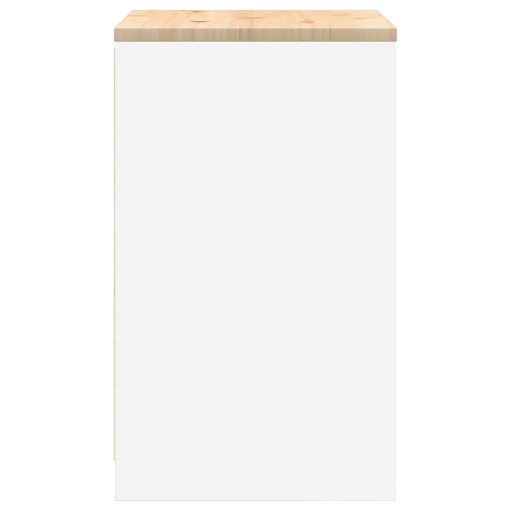 vidaXL ντουλάπι αποθήκευσης γκαράζ Λευκό 60x51x85 εκ μασίφ ξύλο πεύκο