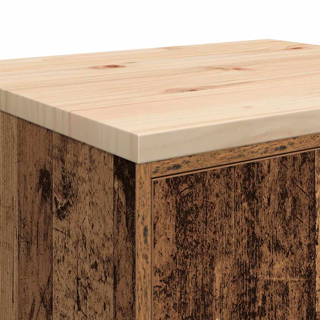 vidaXL ντουλάπι αποθήκευσης γκαράζ 60x51x85 εκ μασίφ ξύλο πεύκο