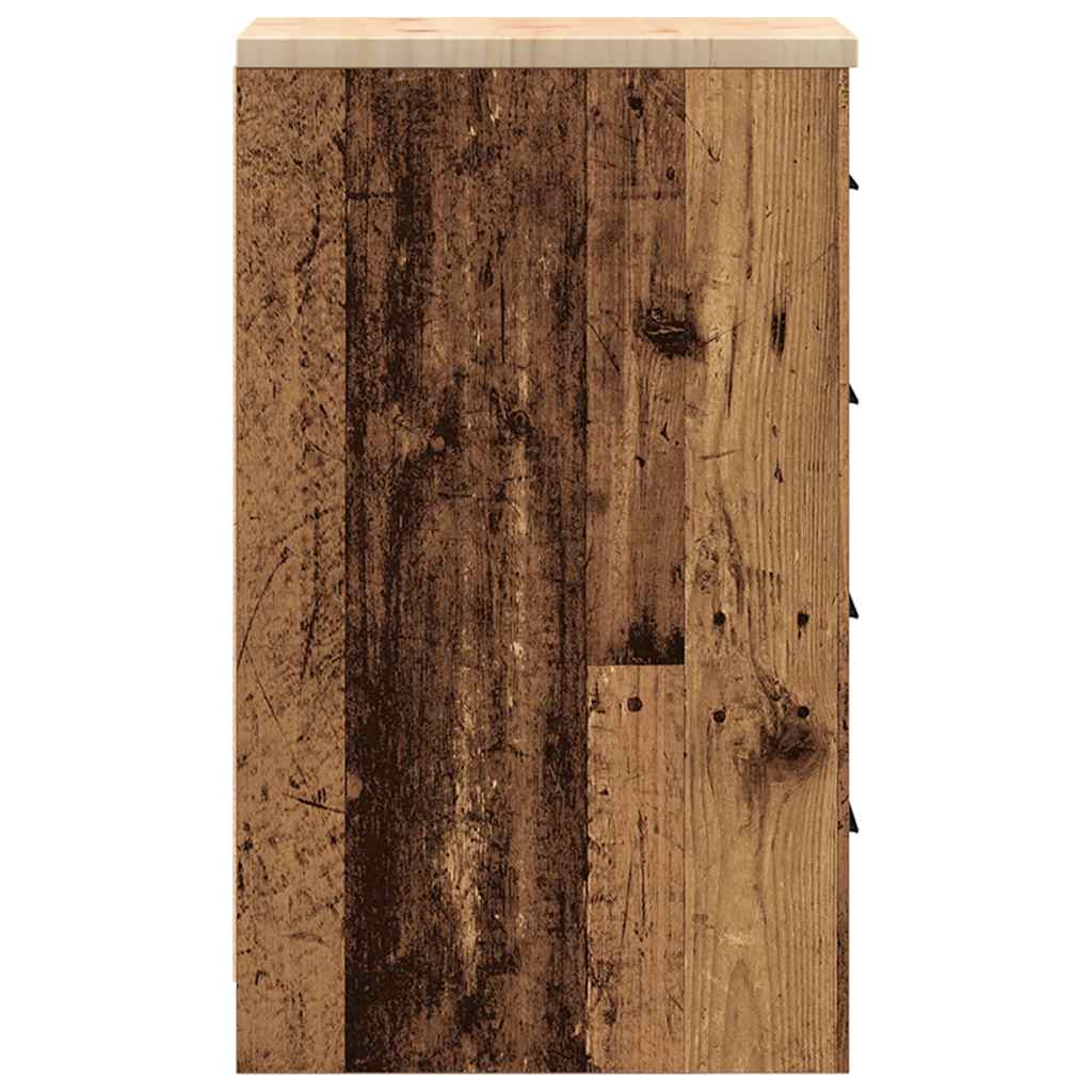 vidaXL ντουλάπι αποθήκευσης γκαράζ 30x51x85 εκ μασίφ ξύλο πεύκο