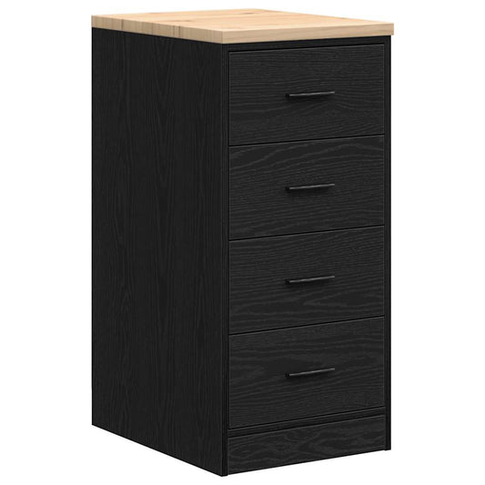 vidaXL ντουλάπι αποθήκευσης γκαράζ μαύρο 40x51x85 εκ μασίφ ξύλο πεύκο