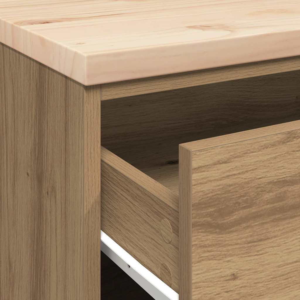 vidaXL ντουλάπι αποθήκευσης γκαράζ 60x51x85 εκ μασίφ ξύλο πεύκο