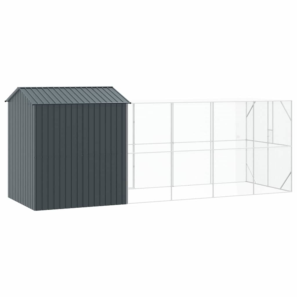 vidaXL Κλουβί Πουλιών Ανθρακί 621 x 208 x 247 εκ Επικαλυμμένος Χάλυβας