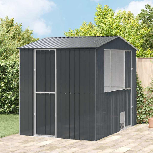 Κλουβί Πουλιών vidaXL Ανθρακί 310x215x247 εκ. Χάλυβα