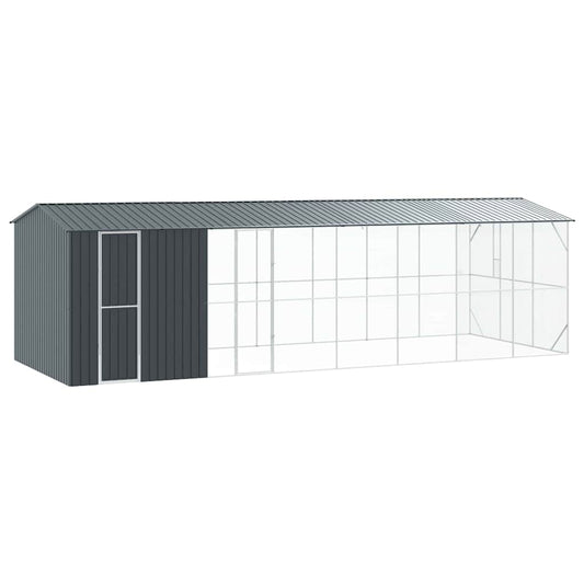 vidaXL Κλουβί Πουλιών Ανθρακί 860 x 310 x 247 εκ Επικαλυμμένος Χάλυβας