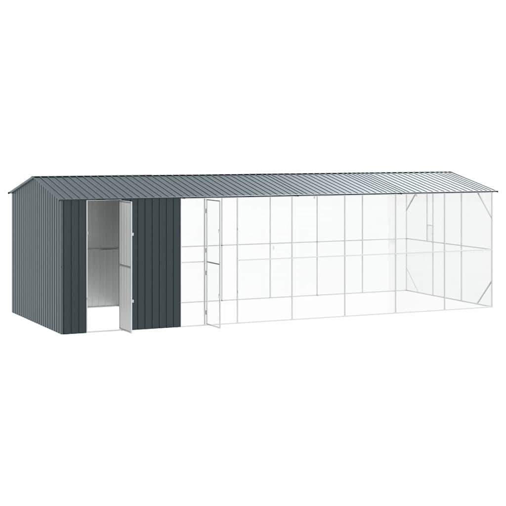 vidaXL Κλουβί Πουλιών Ανθρακί 860 x 310 x 247 εκ Επικαλυμμένος Χάλυβας