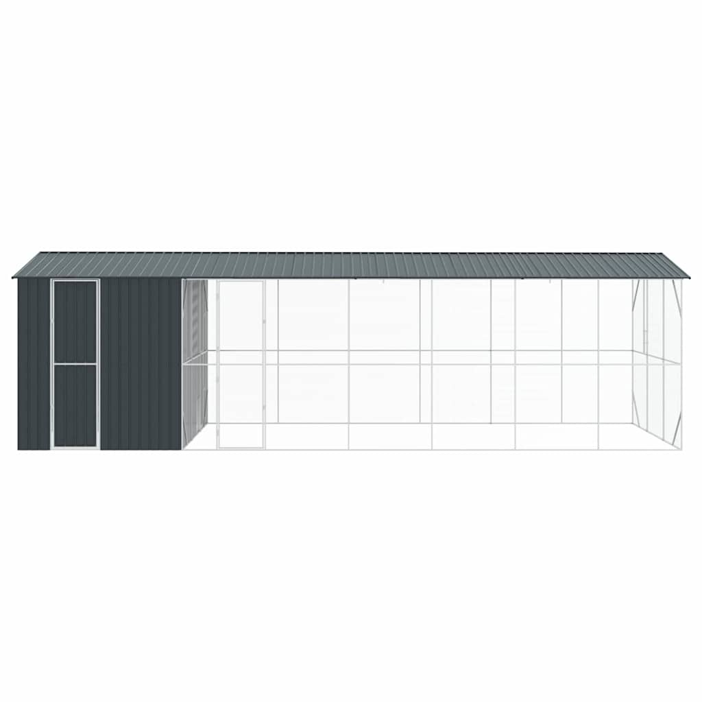 vidaXL Κλουβί Πουλιών Ανθρακί 860 x 310 x 247 εκ Επικαλυμμένος Χάλυβας