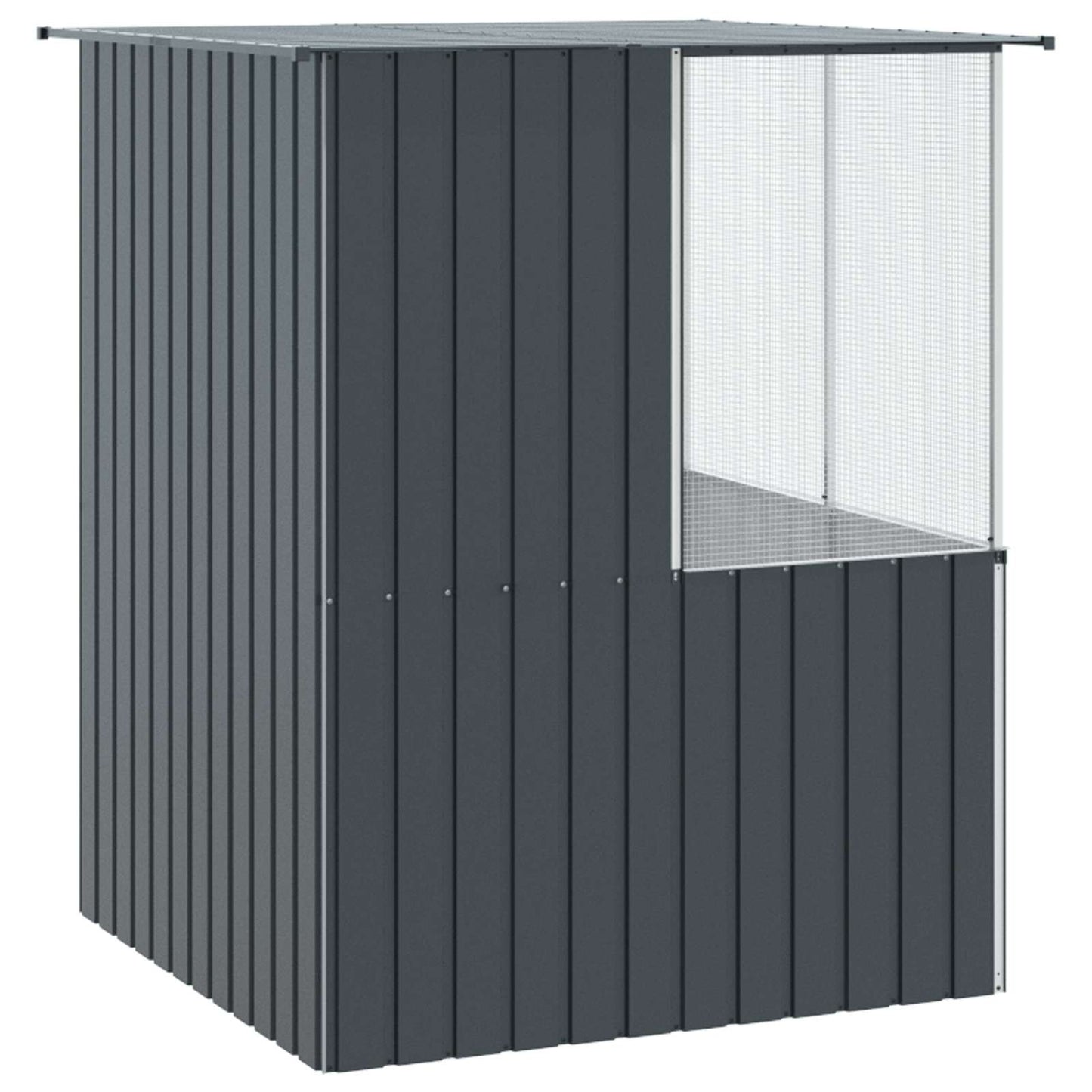 vidaXL Κλουβί Πουλιών Ανθρακί 215x78x200 εκ. Γαλβανισμένος Χάλυβας