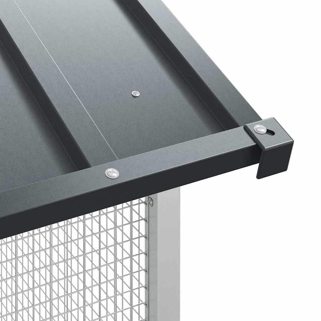 vidaXL Κλουβί Πουλιών Ανθρακί 215x110x247 εκ Χάλυβας