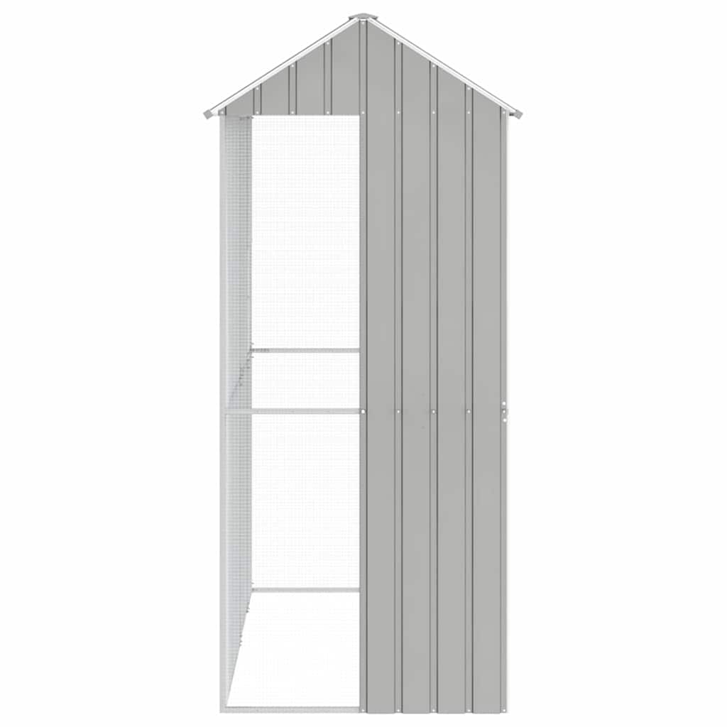 vidaXL Κλουβί πουλιών Γκρι 215x110x247 εκ Χάλυβας