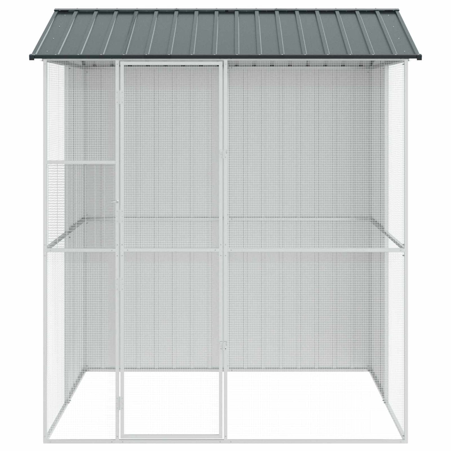 vidaXL Κλουβί Πουλιών Ανθρακί 215x210x247 εκ Χάλυβας