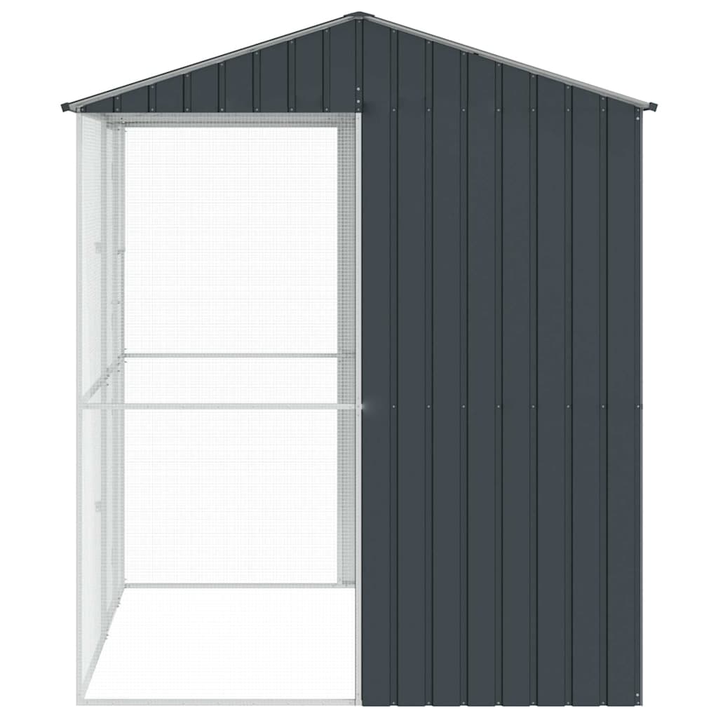 vidaXL Κλουβί Πουλιών Ανθρακί 215x210x247 εκ Χάλυβας