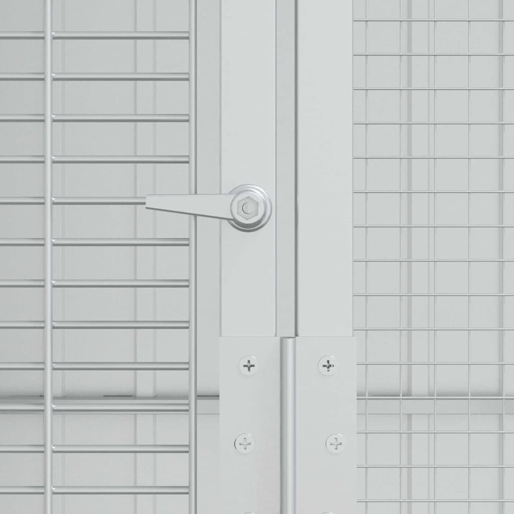 vidaXL Κλουβί Πουλιών Γκρι 215x210x247 εκ Χάλυβας