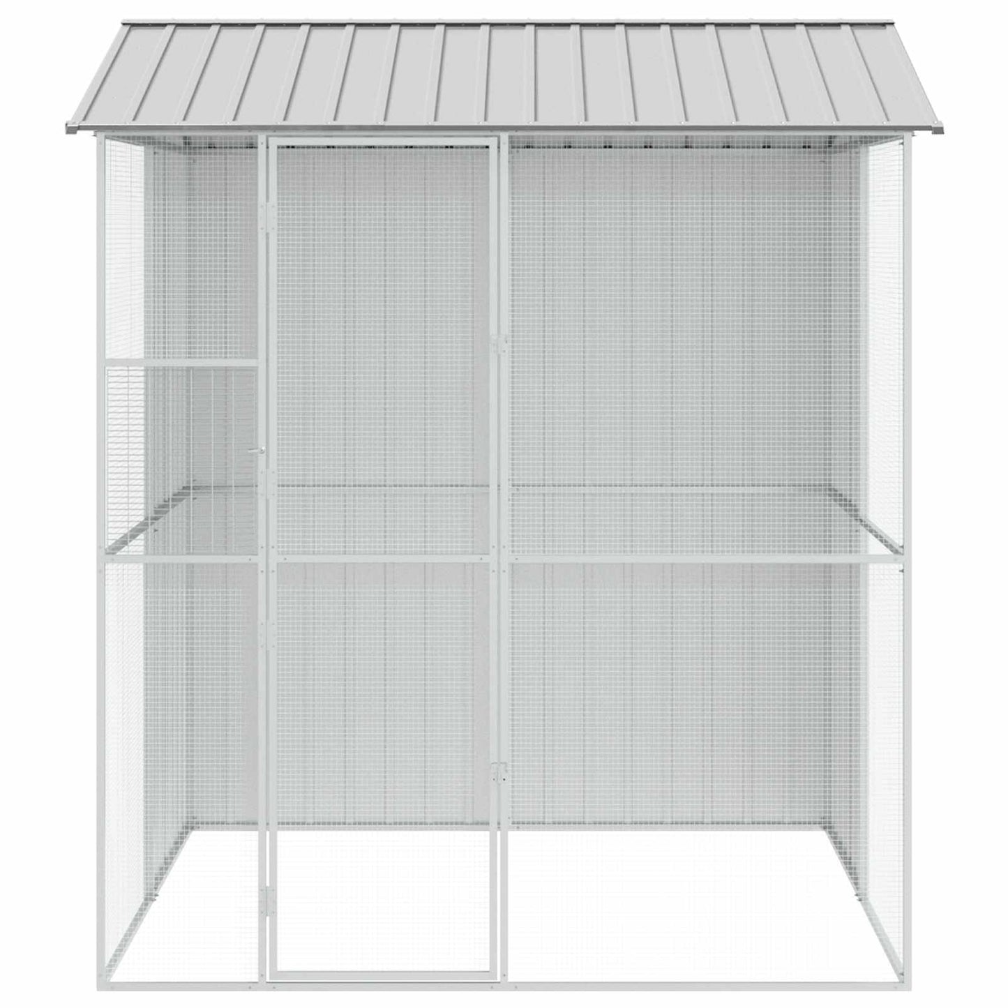 vidaXL Κλουβί Πουλιών Γκρι 215x210x247 εκ Χάλυβας