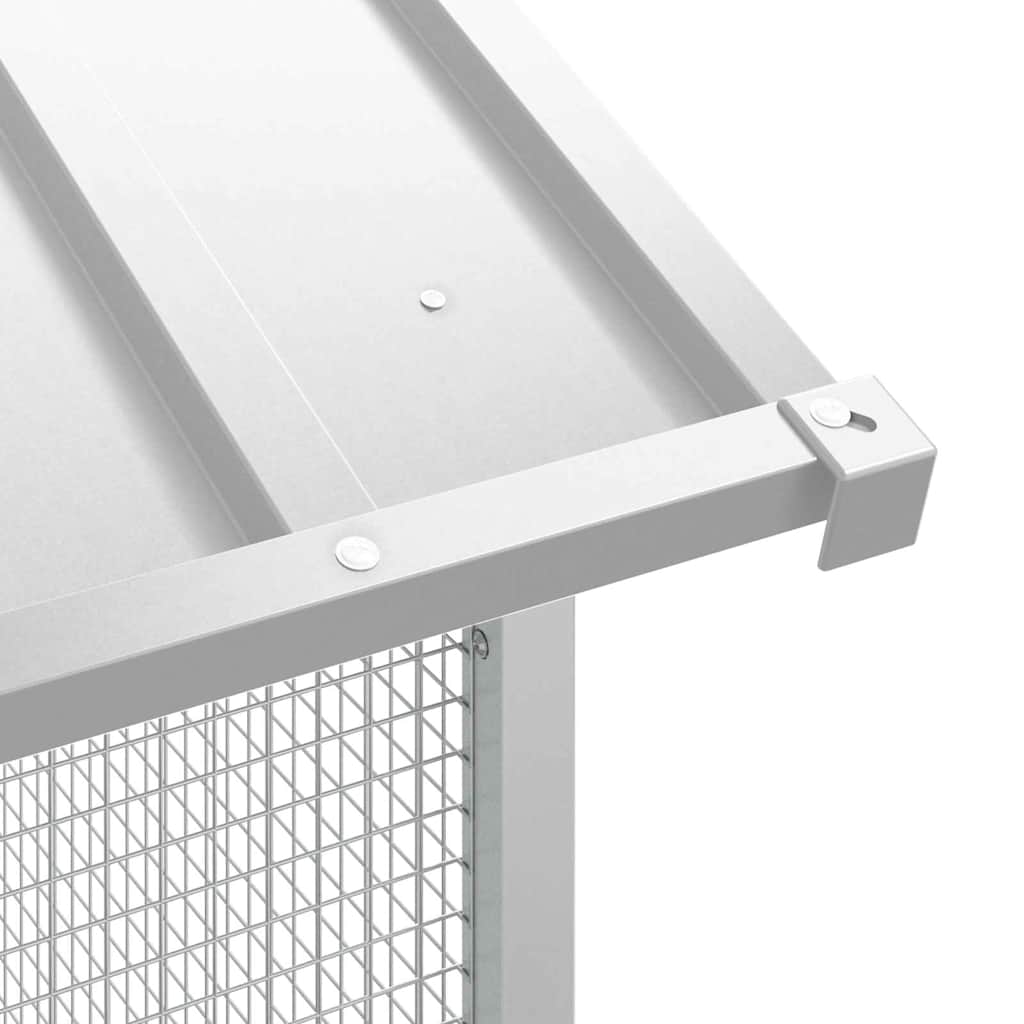 Χάρακας πουλιών vidaXL Γκρι 215x310x247 εκ Χάλυβας