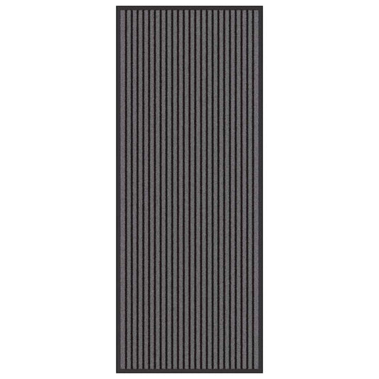 vidaXL Χαλάκι Εξώπορτας Μαύρο και Γκρι 60 x 150 cm Πολυπροπυλένιο, PVC