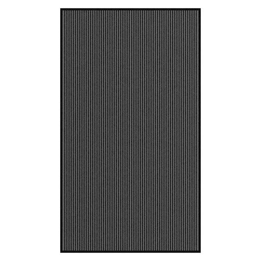 vidaXL Πατάκι Εισόδου Ριγέ Μαύρο και Γκρι 115 x 200 εκ.