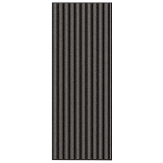 vidaXL Πατάκι Εισόδου Ριγέ Μαύρο και Γκρι 115 x 300 εκ.