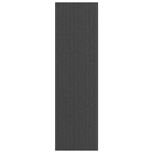 vidaXL Πατάκι Εισόδου Ριγέ Μαύρο και Γκρι 115 x 400 εκ.