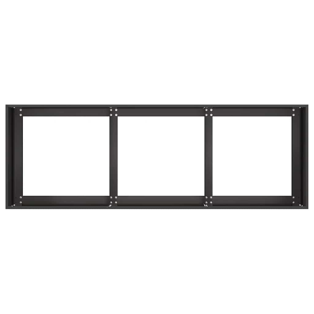 vidaXL Ζαρντινιέρα Μαύρη 120x40x40 εκ. από Χάλυβα Ψυχρής Έλασης