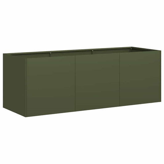 vidaXL Ζαρντινιέρα Λαδί 120x40x40 εκ. από Χάλυβα Ψυχρής Έλασης