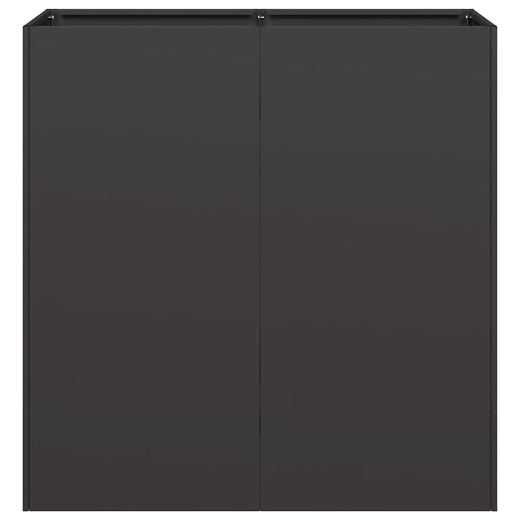 vidaXL Ζαρντινιέρα Μαύρη 80x40x80 εκ. από Χάλυβα Ψυχρής Έλασης