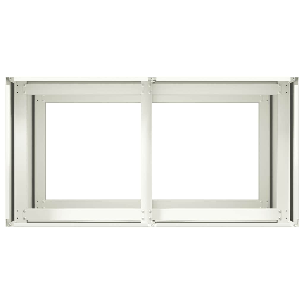 vidaXL Ζαρντινιέρα Λευκή 80x40x80 εκ. από Χάλυβα Ψυχρής Έλασης