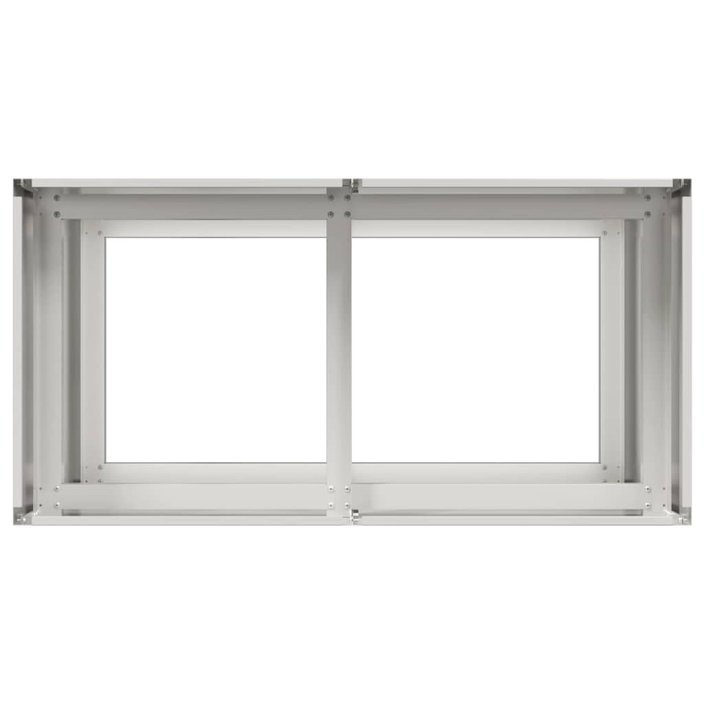 vidaXL Ζαρντινιέρα 80x40x80 εκ. από Ανοξείδωτο Ατσάλι
