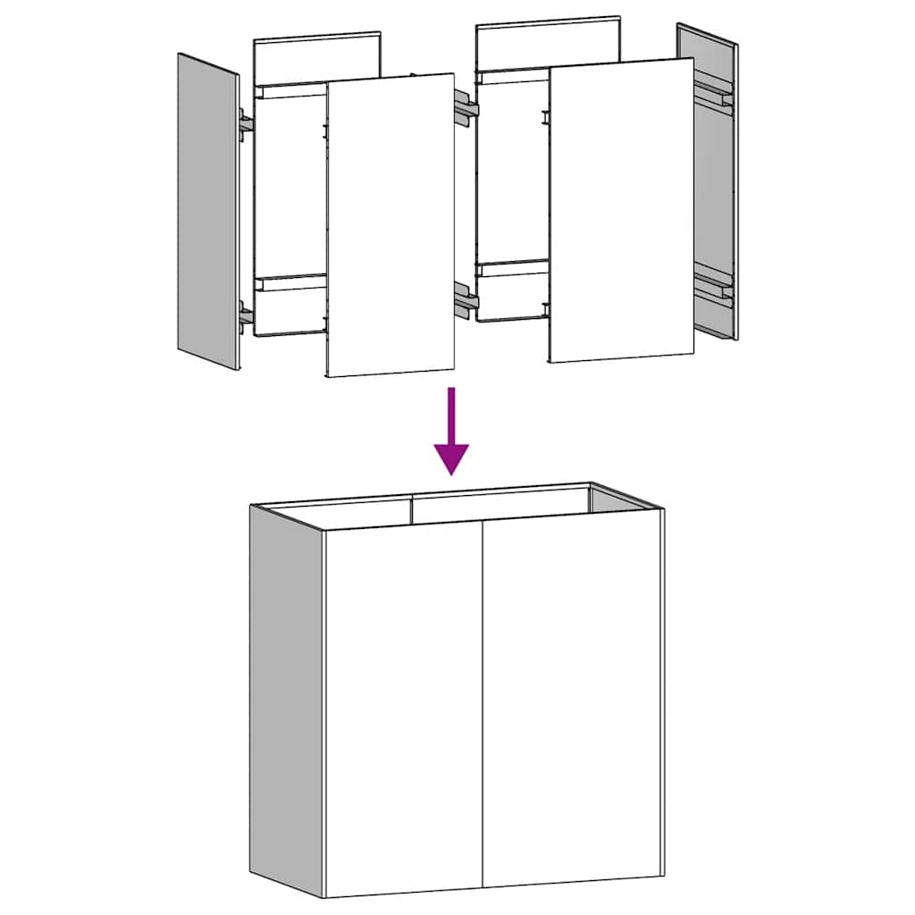 vidaXL Ζαρντινιέρα 80x40x80 εκ. από Ανοξείδωτο Ατσάλι