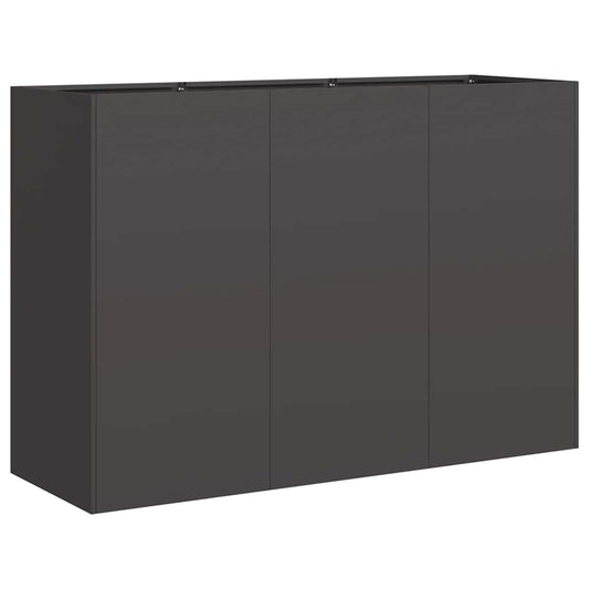 vidaXL Ζαρντινιέρα Μαύρη 120x40x80 εκ. από Χάλυβα Ψυχρής Έλασης